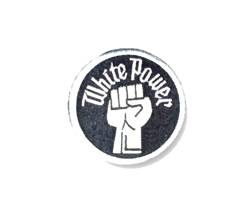 White Power Fist Patch - Click Image to Close