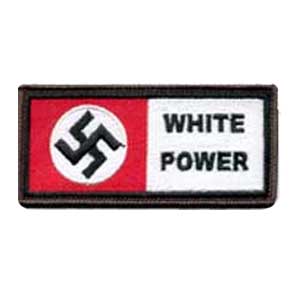 White Power Swastika Patch